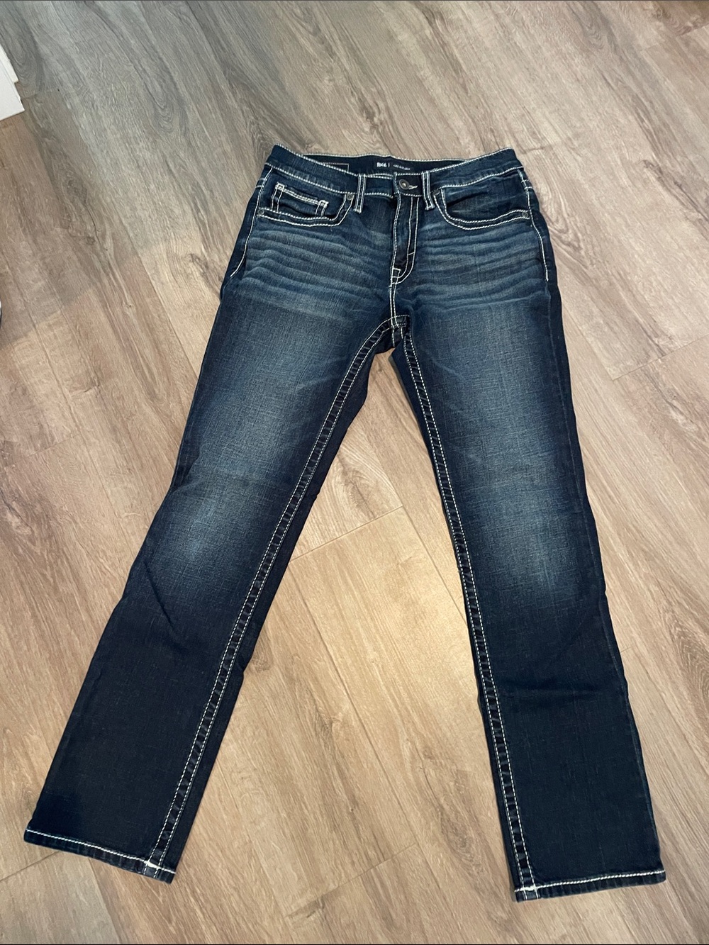 BKE Jake Dark Blue Straight Leg Jeans